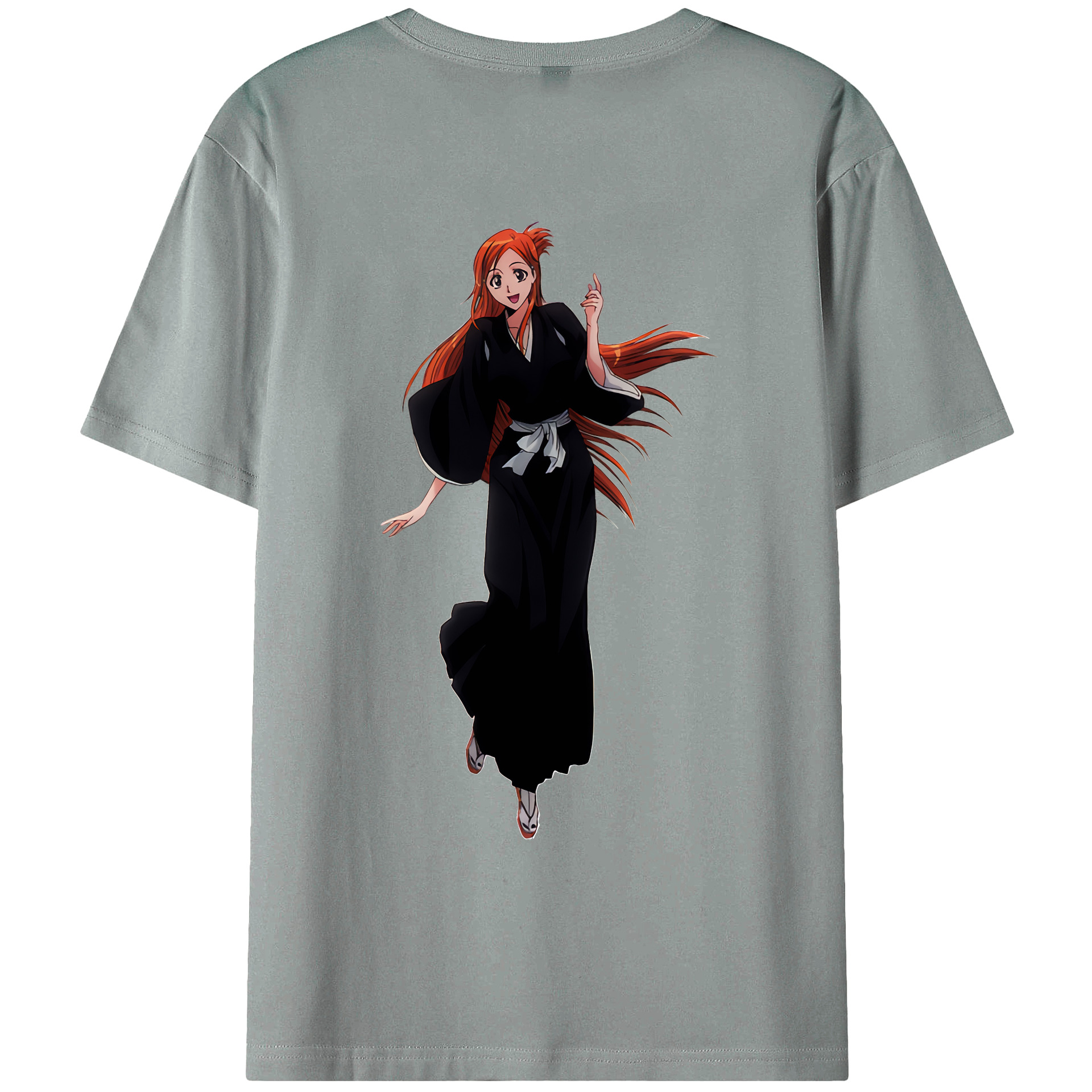 （画像用） ブリーチ 井上織姫（いのうえおりひめ） BLEACH Inoue Orihime 綿100％ メンズ半袖Tシャツ（バックプリント） 通気性